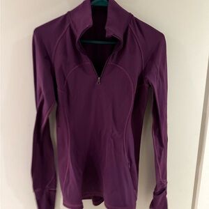 lululemon athletica First Mile 1/2 Zip Purple Long Sleeve Top